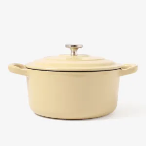 RJ Legend 1.9 Quart Dutch Oven Pot, Enameled, Non-Stick, Beige