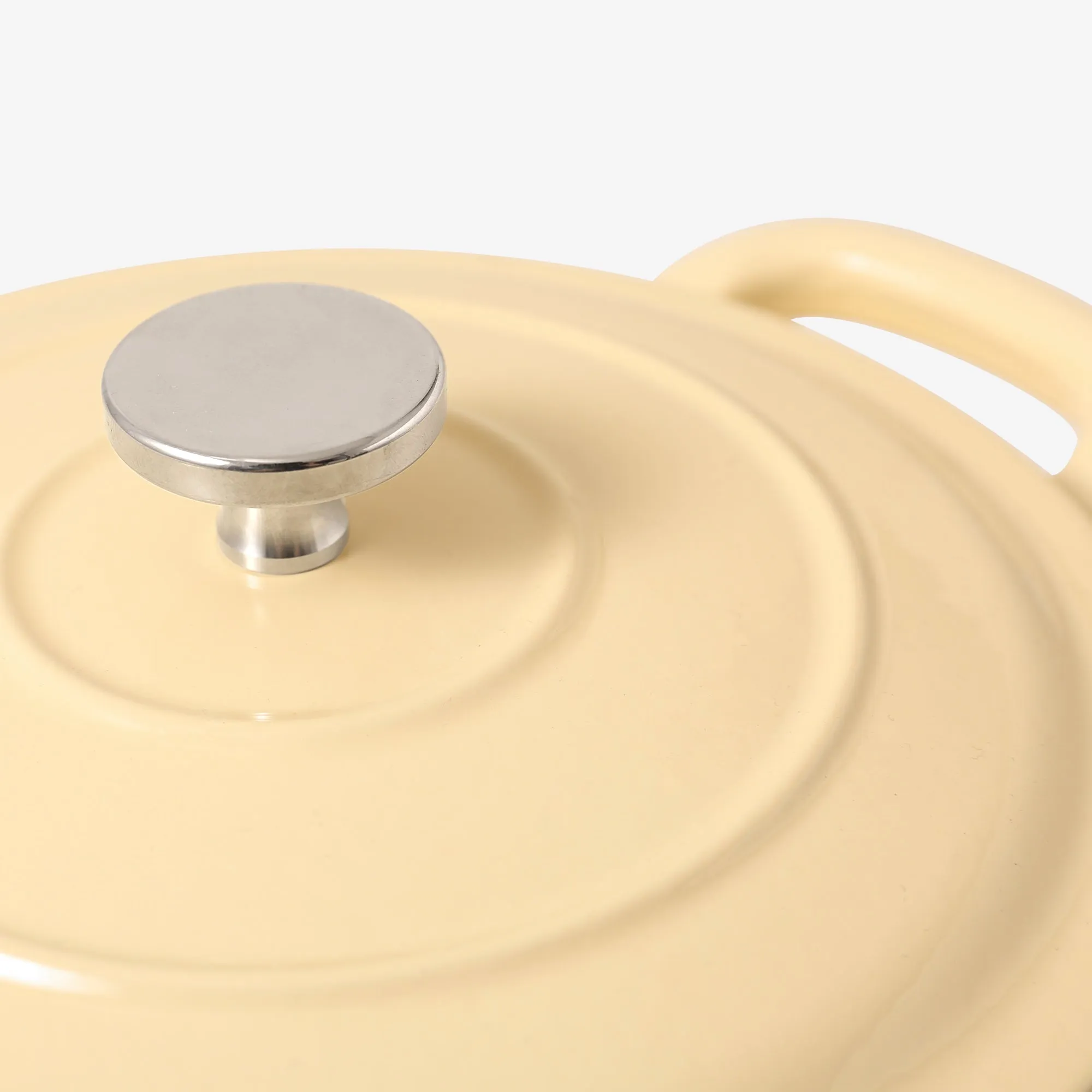 RJ Legend 1.9 Quart Dutch Oven Pot, Enameled, Non-Stick, Beige