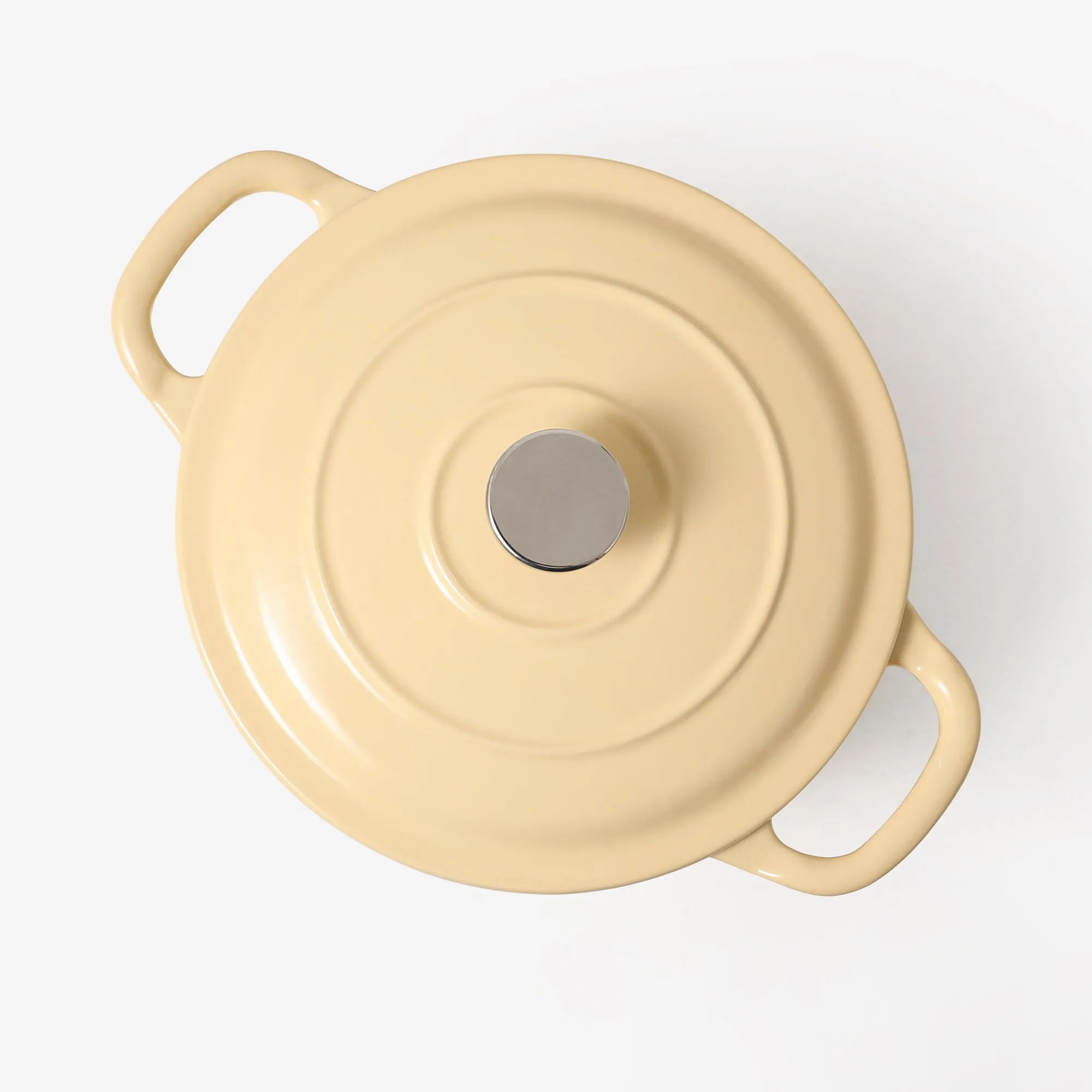 RJ Legend 1.9 Quart Dutch Oven Pot, Enameled, Non-Stick, Beige
