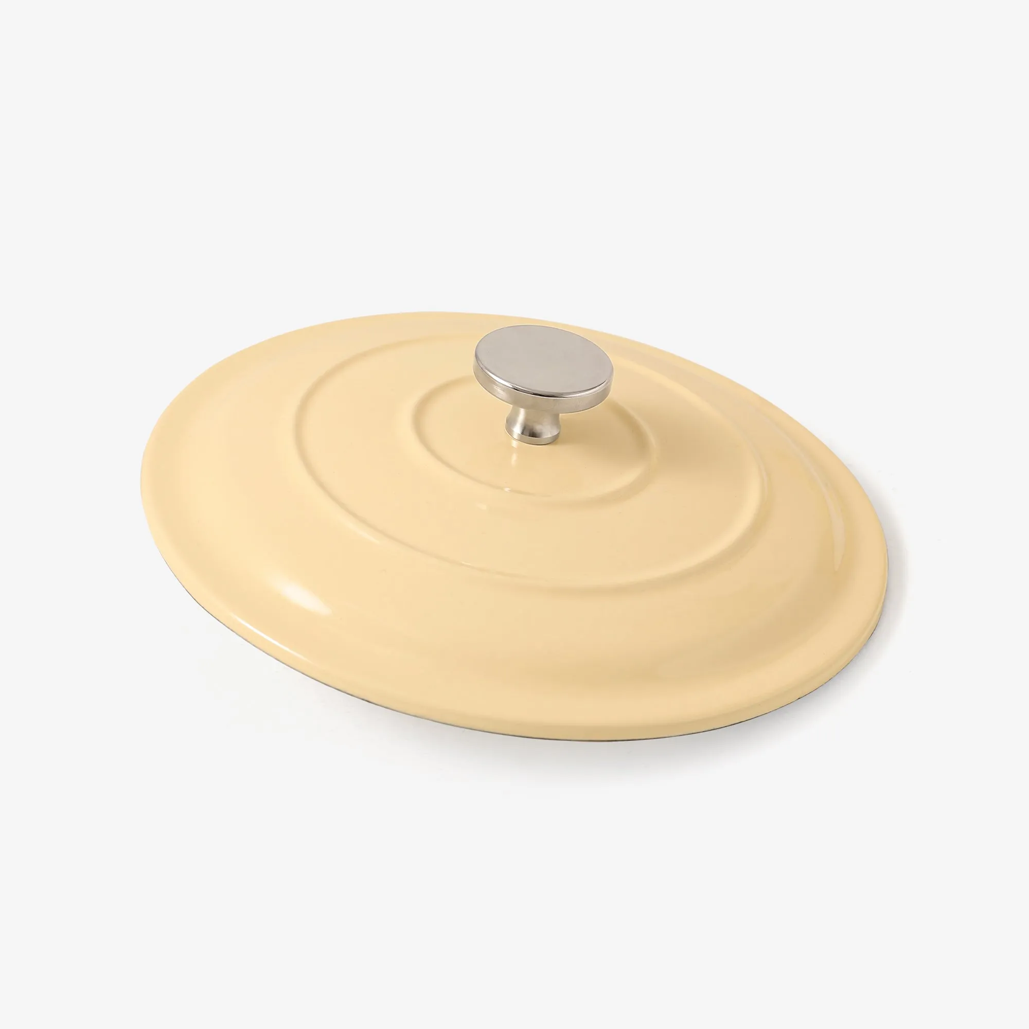 RJ Legend 1.9 Quart Dutch Oven Pot, Enameled, Non-Stick, Beige