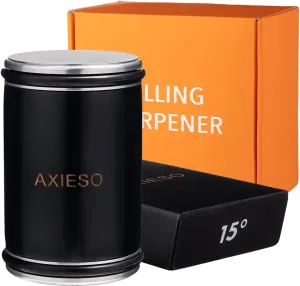 Rolling Knife Sharpener Kit - Roller Knife Sharpening Tool with Diamond and Ceramic for All Knives - User-Friendly Professional Tumbler Kitchen Knife Sharpeners with 15° and 20° Magnetic Angles