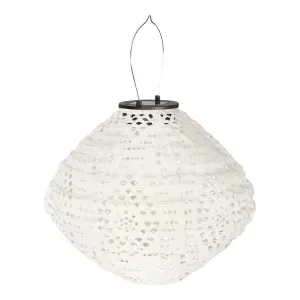 Rootz Harwood LED Lantern - Outdoor Light - Rechargeable Lantern - Eco-Friendly - Solar Powered - 30cm x 30cm x 26.5cm