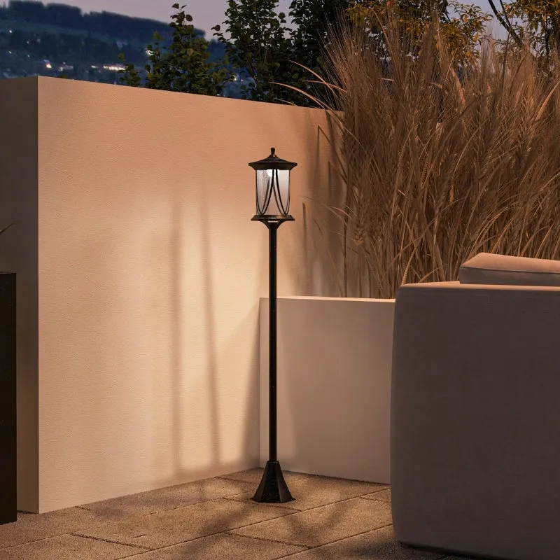 Rootz Solar Path Light - Outdoor Garden Lantern - Solar Powered Landscape Light - Dusk to Dawn Operation - Weatherproof - 17cm x 17cm x 127cm