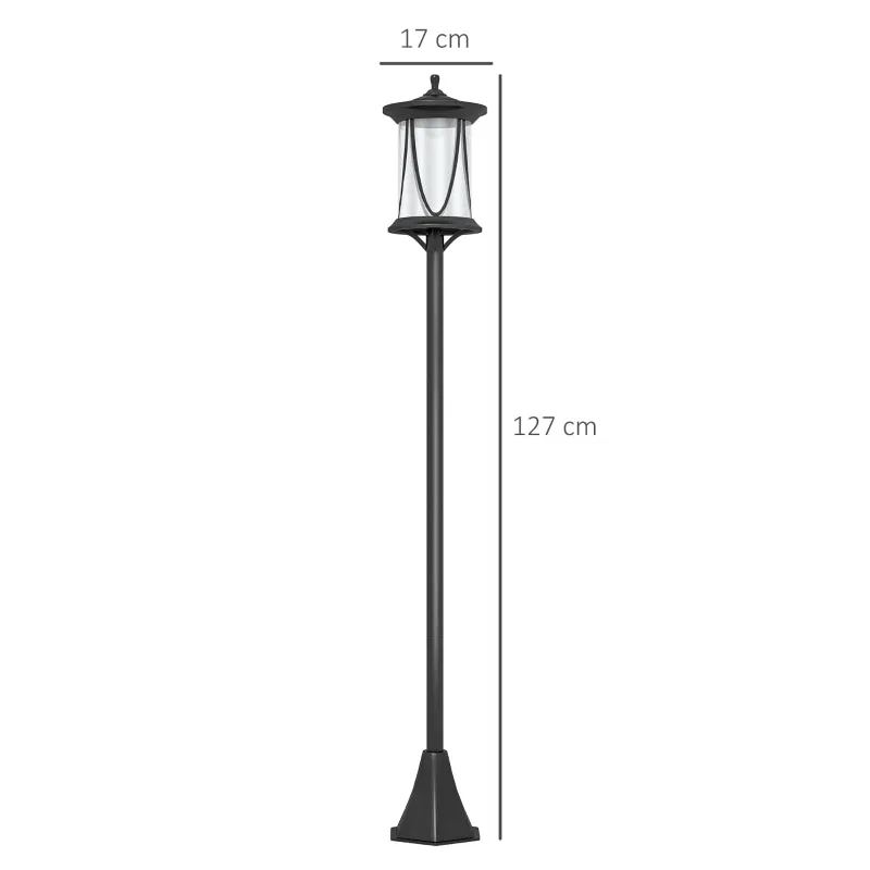 Rootz Solar Path Light - Outdoor Garden Lantern - Solar Powered Landscape Light - Dusk to Dawn Operation - Weatherproof - 17cm x 17cm x 127cm