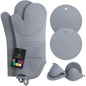 Rorecay Heat Resistant Oven Mitts Set