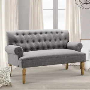 Rosevera Drennan Loveseat - Sofa for Living Room, Linen, Dove Gray