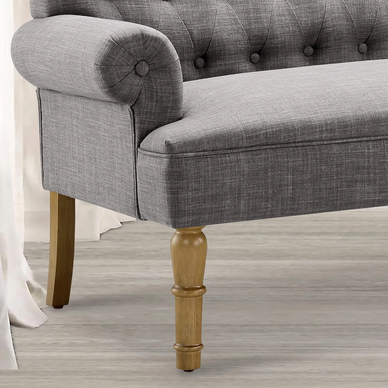Rosevera Drennan Loveseat - Sofa for Living Room, Linen, Dove Gray