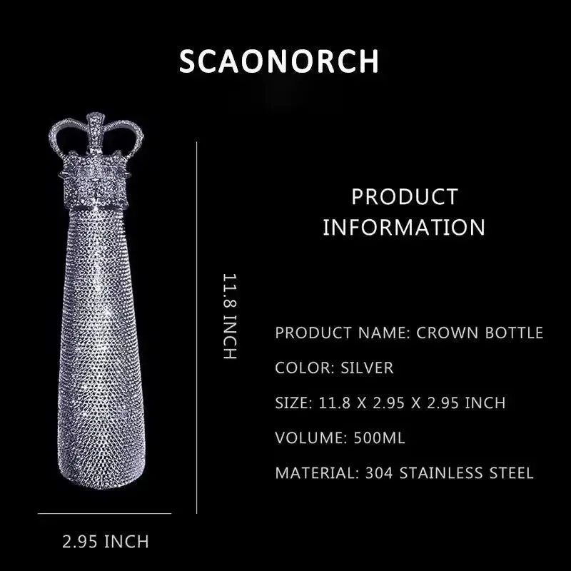 Royal Sparkle Vintage Crown Thermos (500 ml)