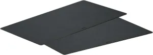 Rösle Flexible and Space-Saving Black Cutting Mat, Set of 2, 14" x 10 in" - Knife-Protecting Top Side and Non-Slip Underside