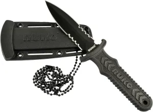 RUKO RUK0097 Neck/Boot Knife with Glass Reinforced Nylon Sheath, 6-3/8", black