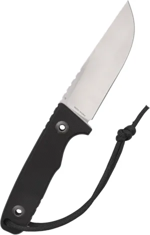 SCHNITZEL TRI - Outdoor Knife with Kydex Sheath and Dangler Carrying System – Bushcraft-Knife, Outdoor, Leisure, Adult (Black)