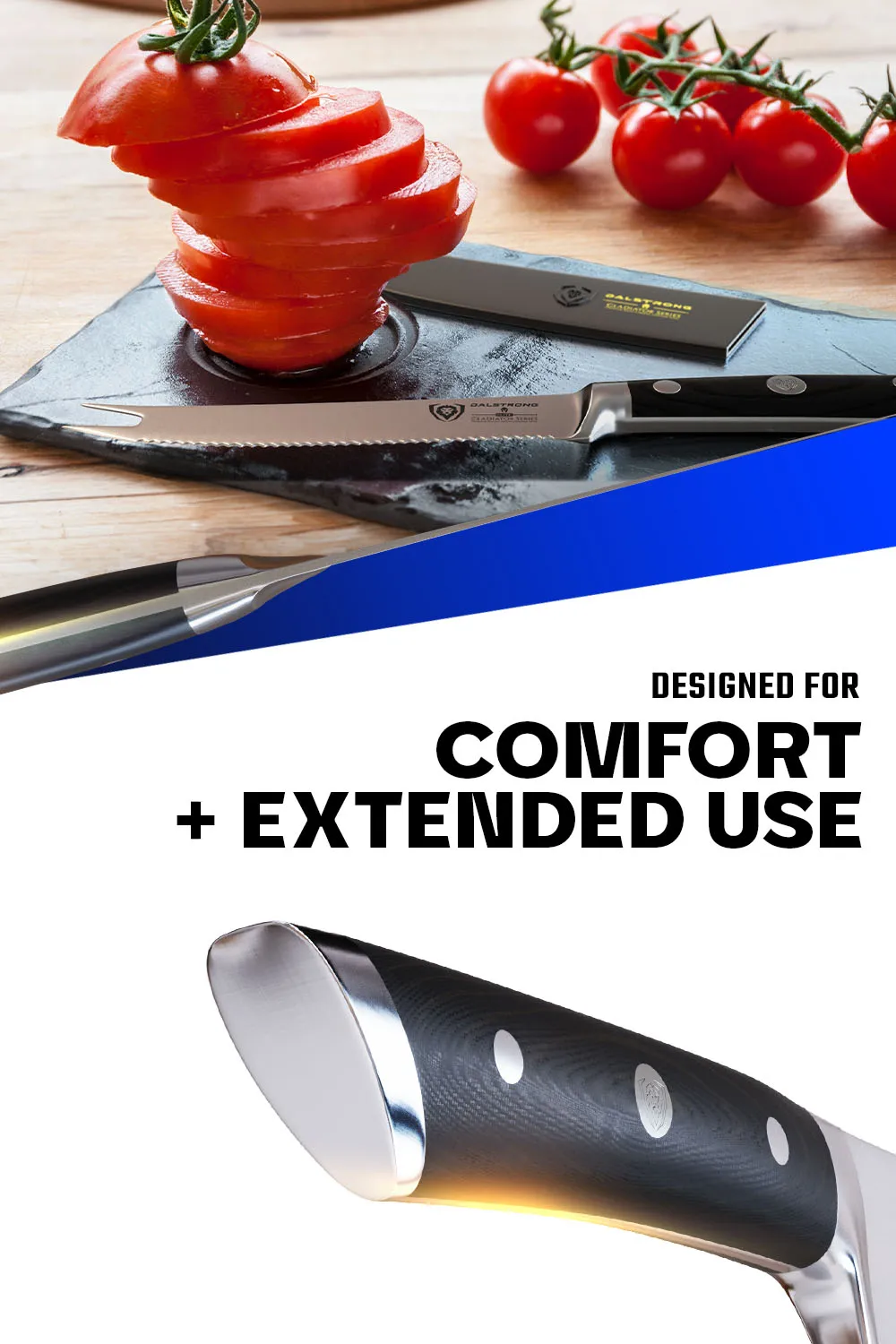 Serrated Tomato Knife 5" | Gladiator Series | NSF Certified | Dalstrong ©