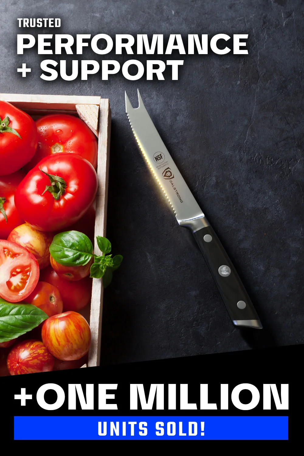 Serrated Tomato Knife 5" | Gladiator Series | NSF Certified | Dalstrong ©
