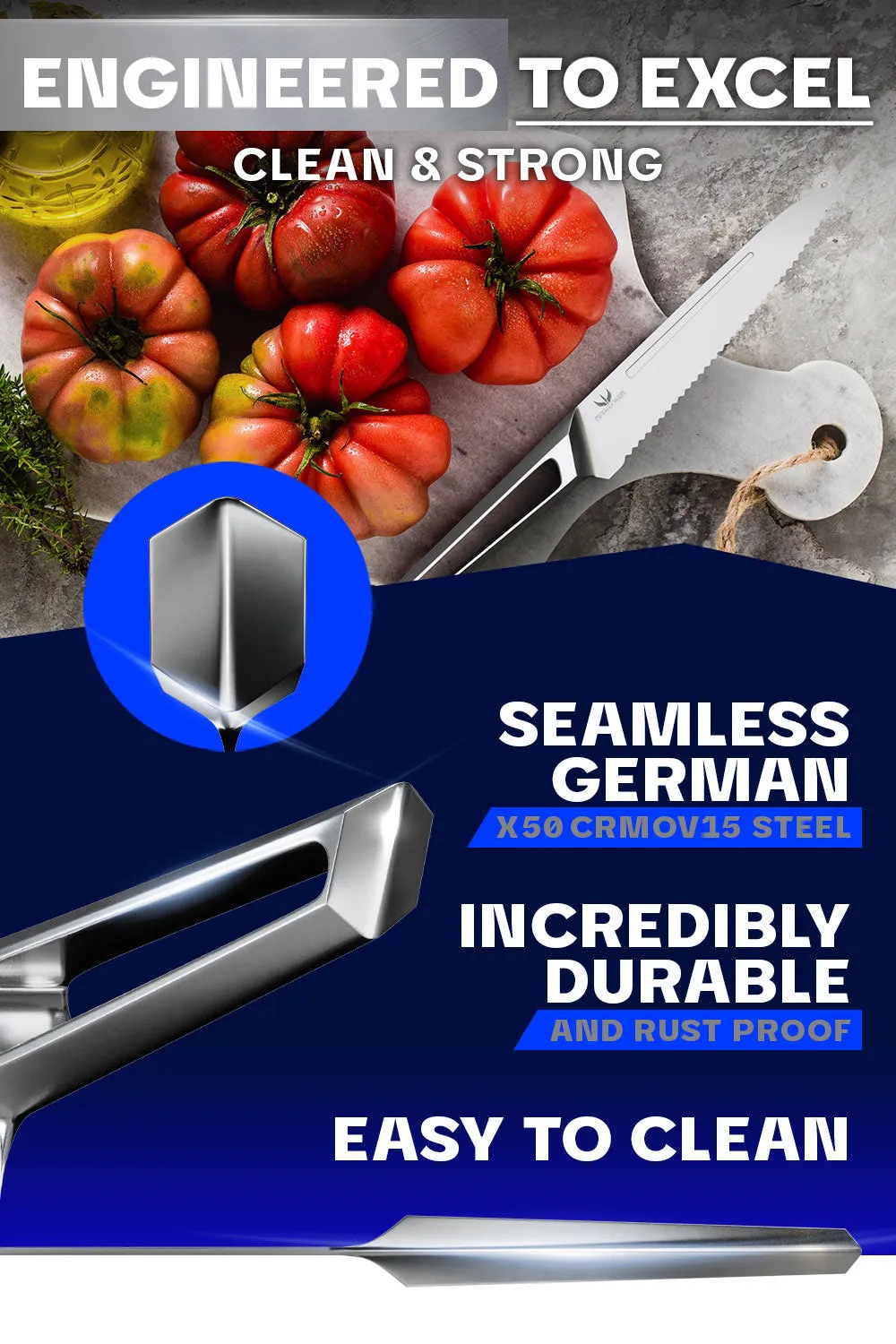 Serrated Utility Knife 5.5" | Crusader Series | NSF Certified | Dalstrong ©