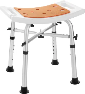 Shower Chair Bath Stool Seat 350 Lbs, Height Adjustable Bath Bench with Padded Seat for Seniors, Shower Stool Chair for Inside Shower, Shower Seat Stool with Heavy Duty Crossbar Support