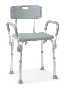 Shower Chair, with Back and Padded Armrests