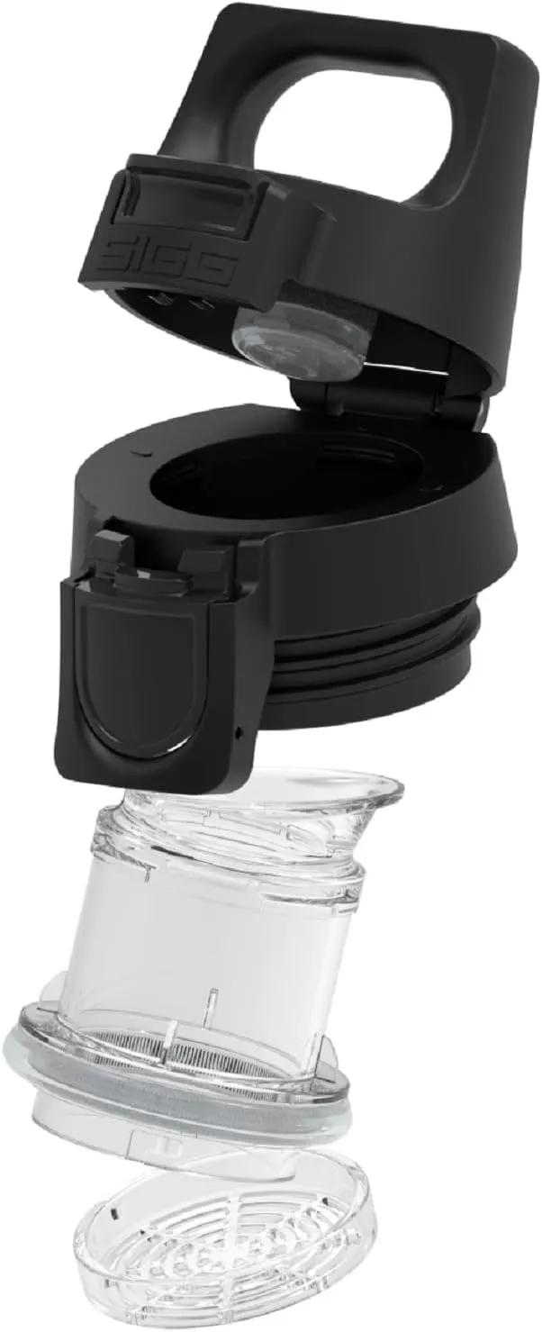 SIGG - Hot & Cold One Top - Compatible Thermo Flask Hot & Cold Bottles - Leakproof - Dishwasher Safe - BPA Free - Black
