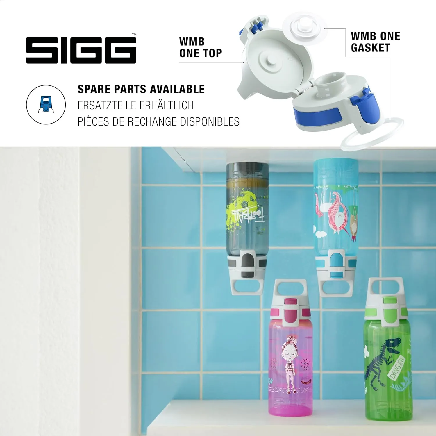 SIGG - Kids Water Bottle - VIVA ONE - Made in Germany - Dishwasher Safe - Carbonated Drinks - Sports & School - 17 Oz