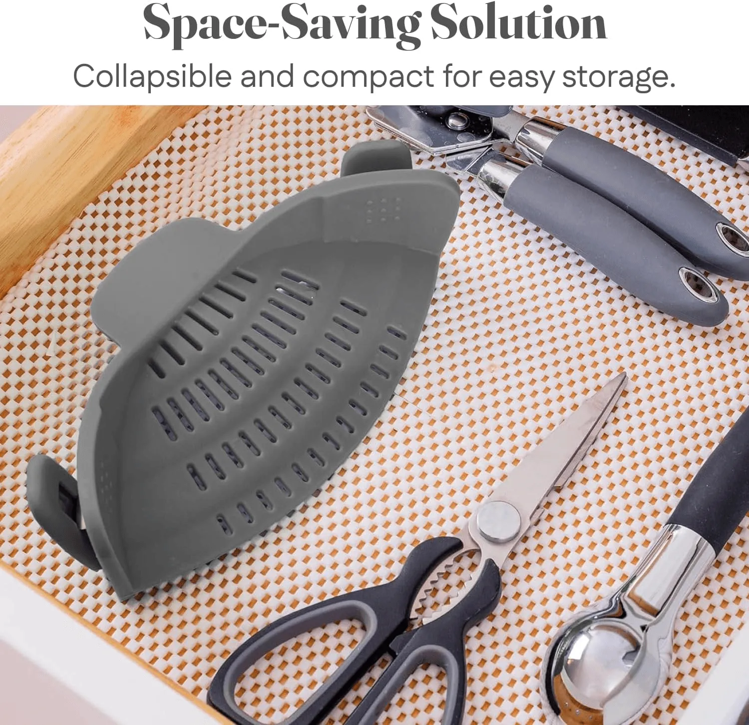 Silicone Heat-Resistant Pot Strainer - Kitchen Drainer Tool