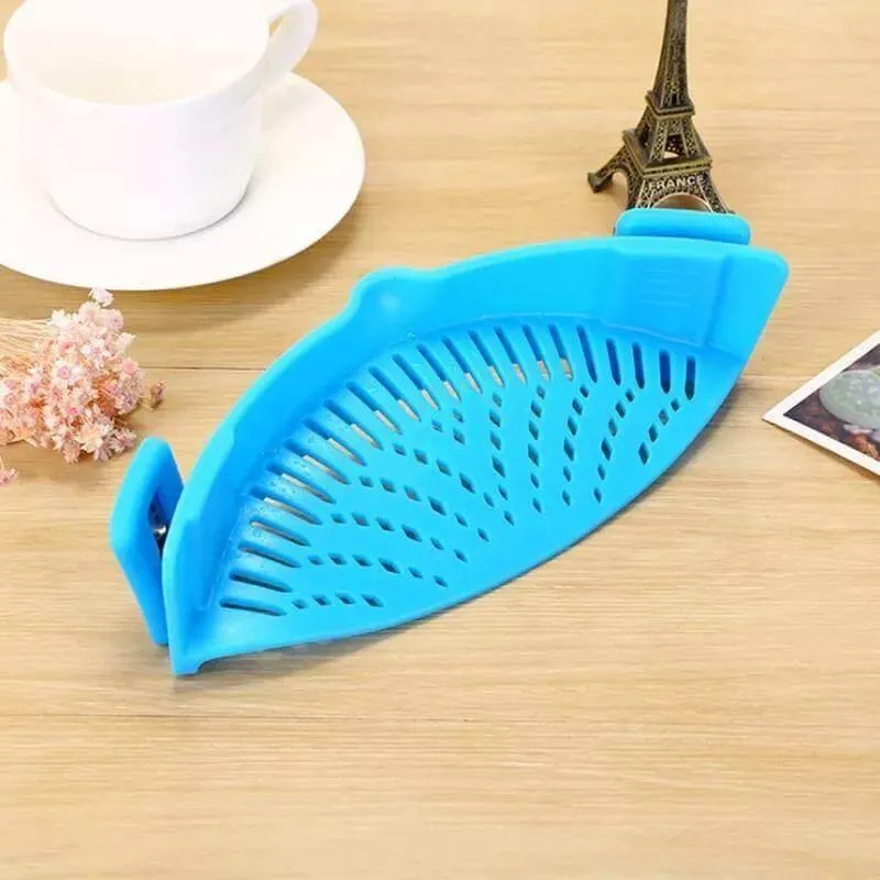 Silicone Heat-Resistant Pot Strainer - Kitchen Drainer Tool