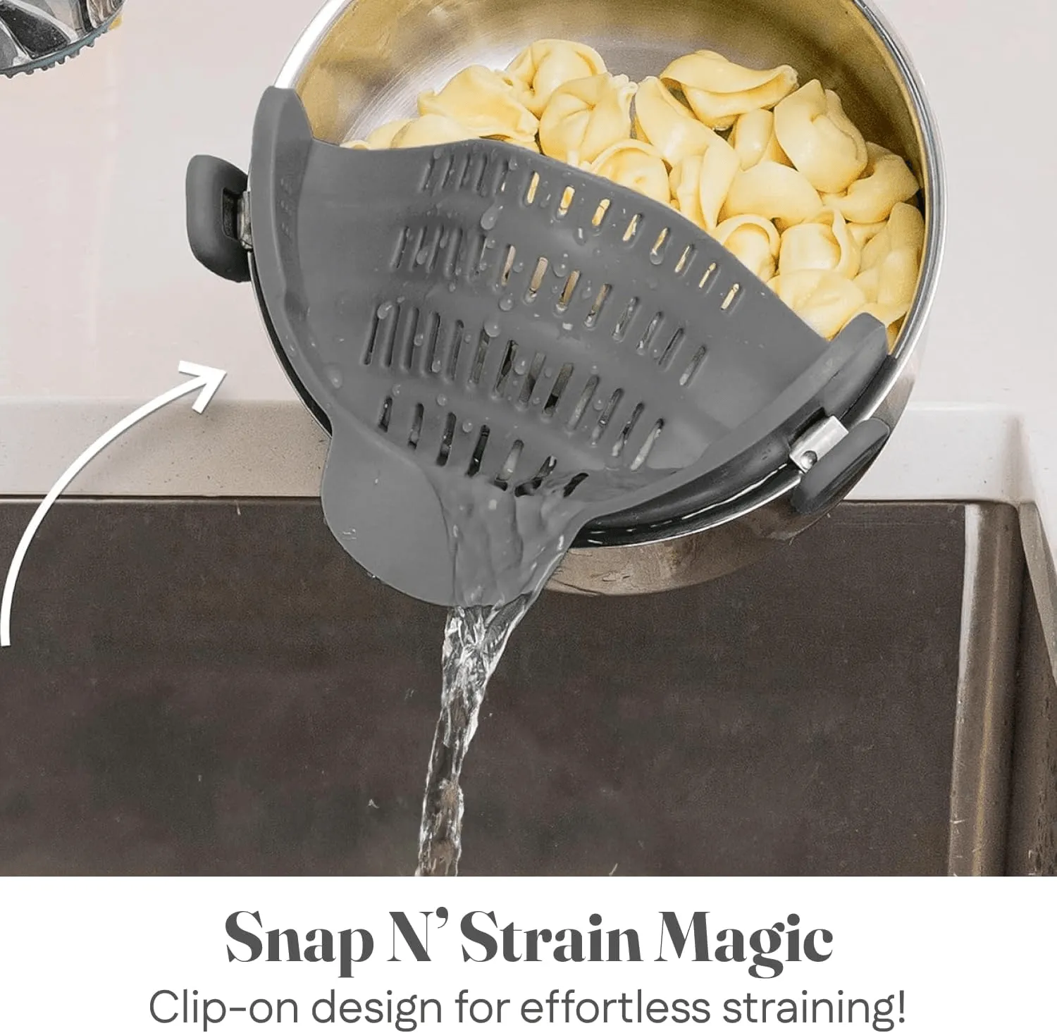 Silicone Heat-Resistant Pot Strainer - Kitchen Drainer Tool
