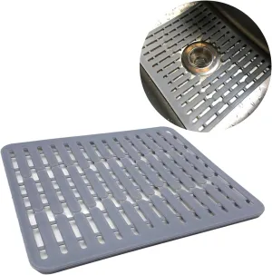 Silicone Sink Mat Drying Mat Sink Protector for Kitchen Hotel Basement, Non-Slip Flexible Heat Resistant Water Stain Prevention, Easy Clean, Fashionable Home Decoration