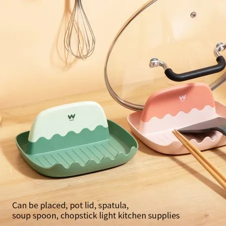 Silicone Spoon Rest Holder with Drip Pad