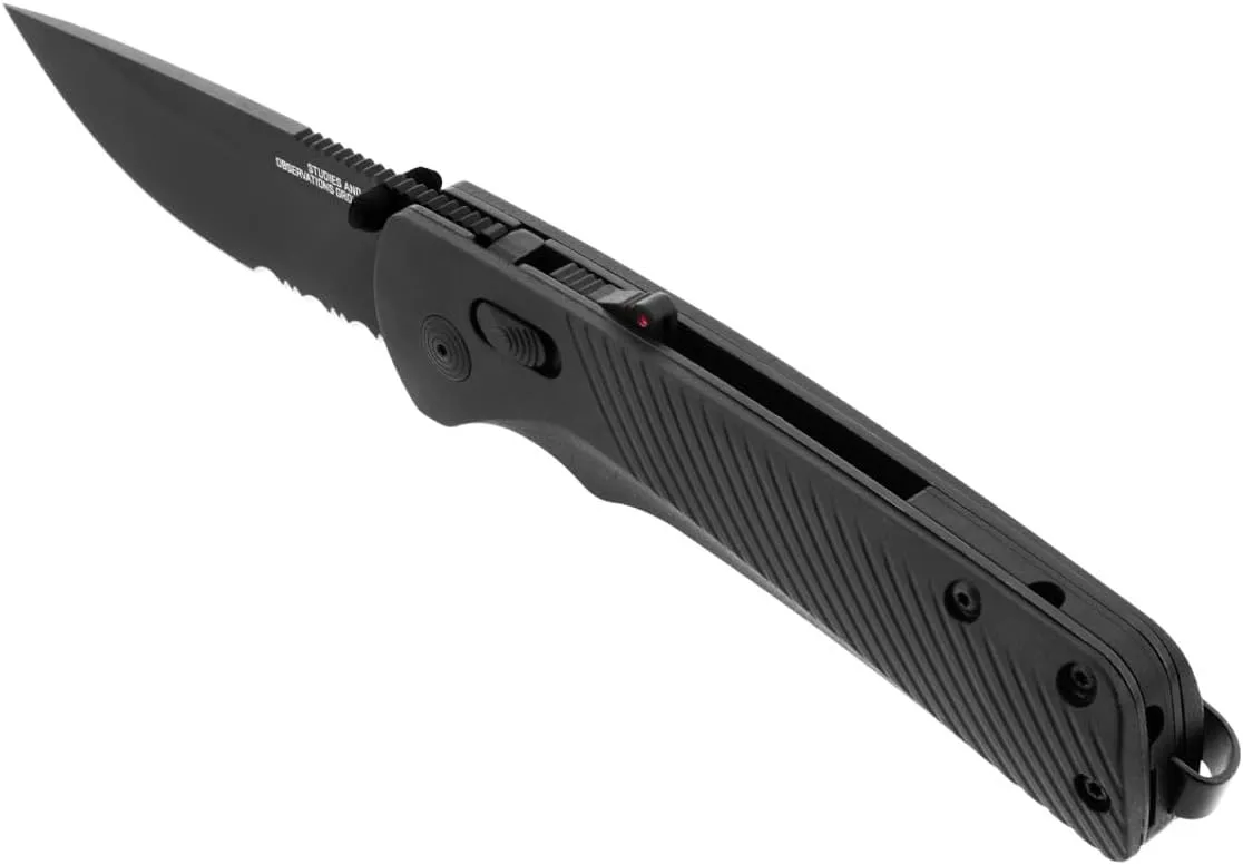 SOG Flash AT Daily Carry Ambidextrous Partially Serrated Pocket Folding Knives Ergonomic Handle D2 Steel Blade