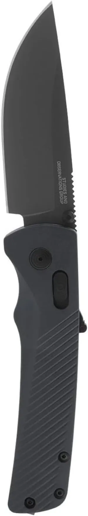 SOG Flash AT Daily Carry Ambidextrous Straight Pocket Folding Knives, Ergonomic Handle & Deep-Carry Clip, D2 Steel Blade