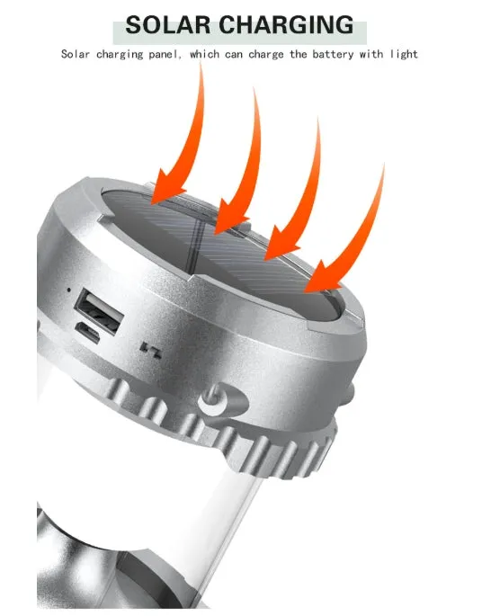 Solar Camping Lantern Bluetooth Speaker with Fan Emergency Charger