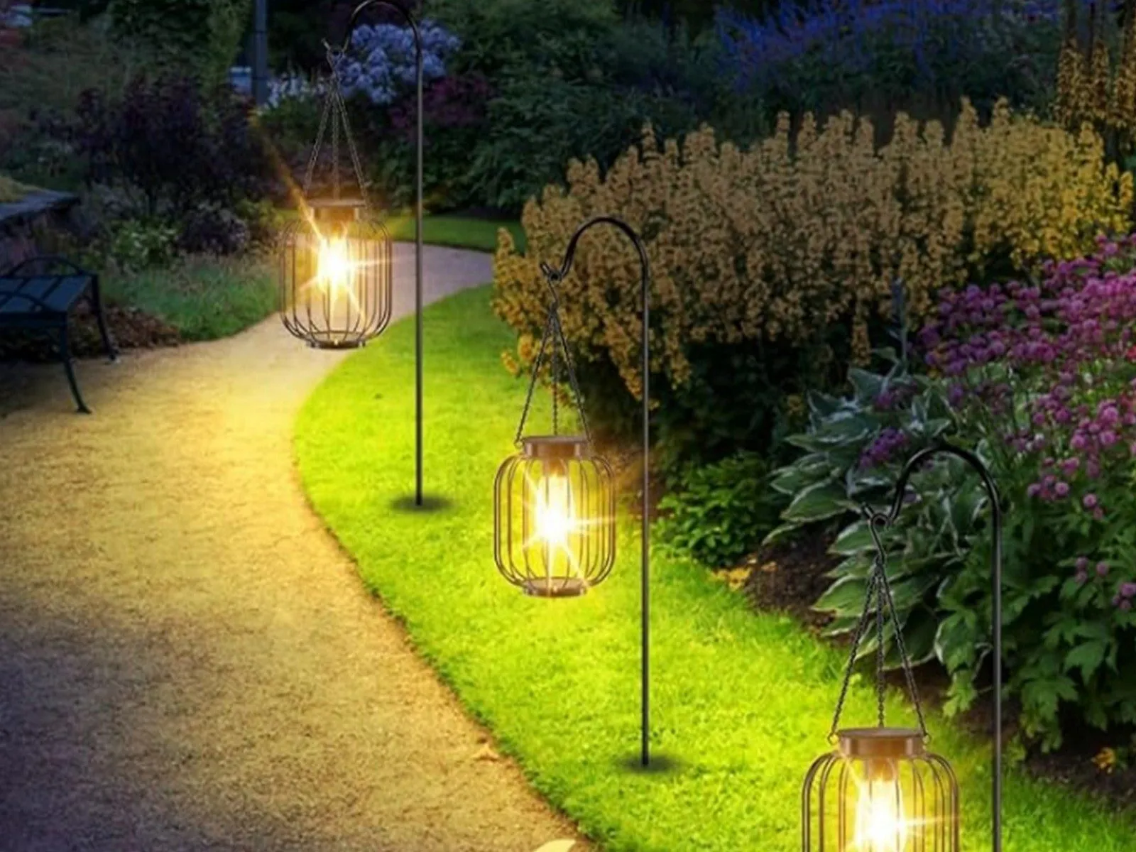 Solar LED Hanging Garden Lantern