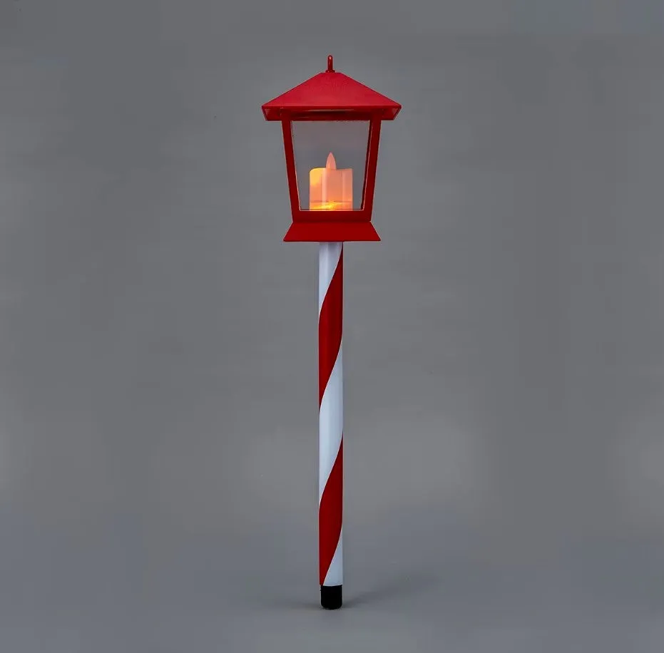 Solar Powered 56cm Large LED Lantern Stake Light - 2 Pack