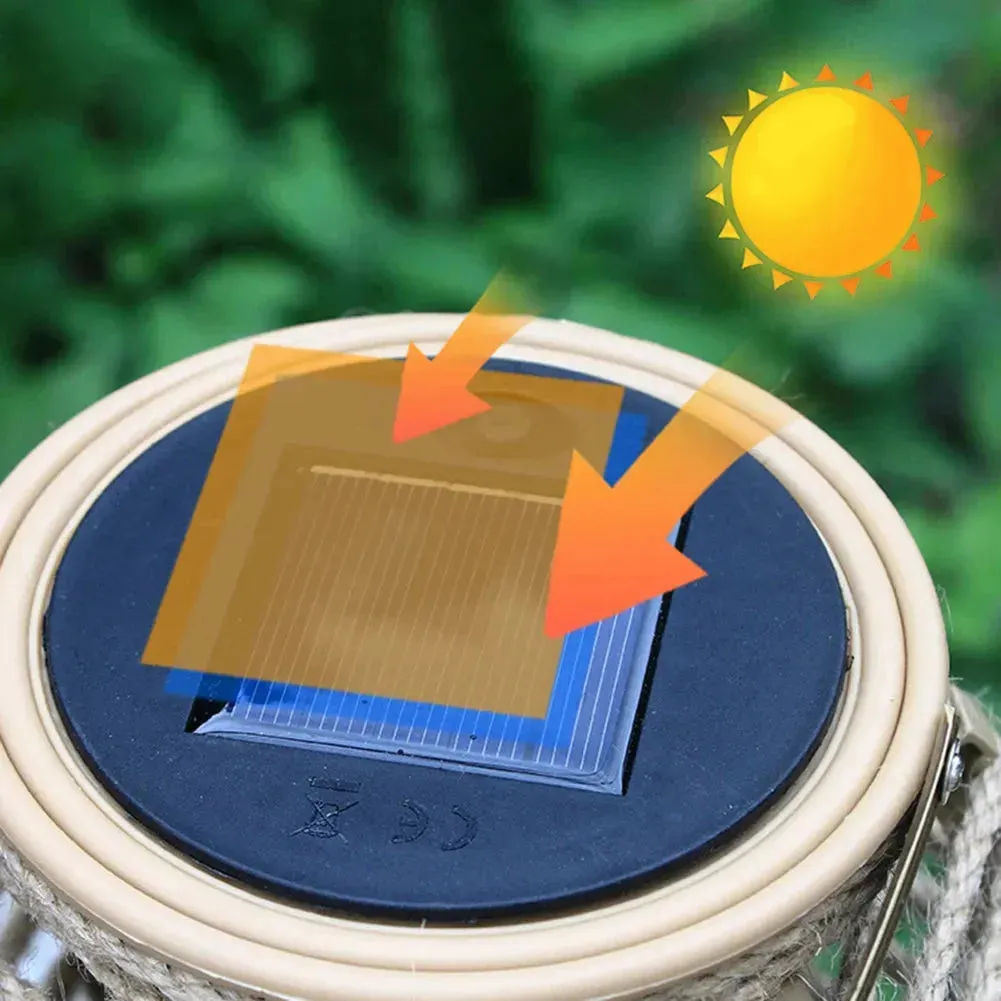 SolarGlow - Rattan outdoor lantern