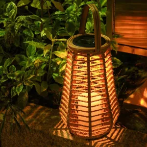 SolarGlow - Rattan outdoor lantern