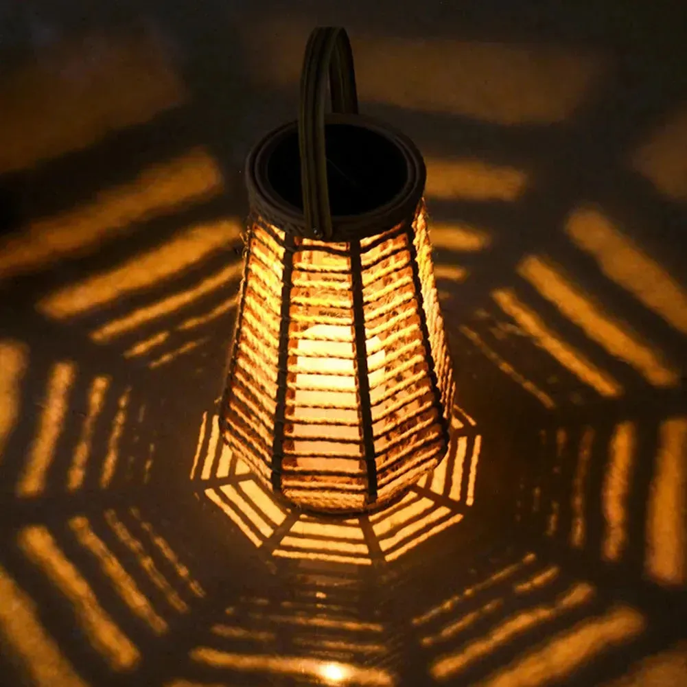 SolarGlow - Rattan outdoor lantern