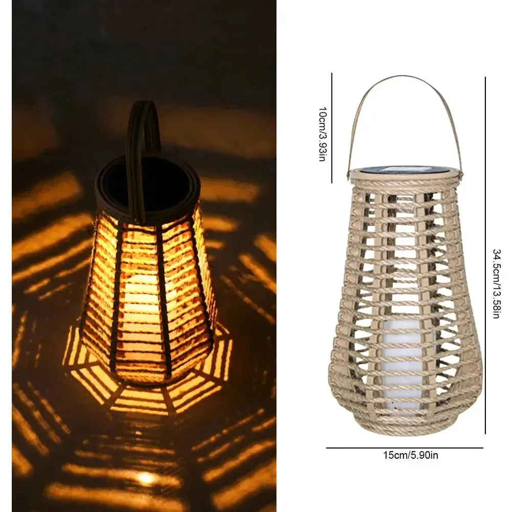 SolarGlow - Rattan outdoor lantern