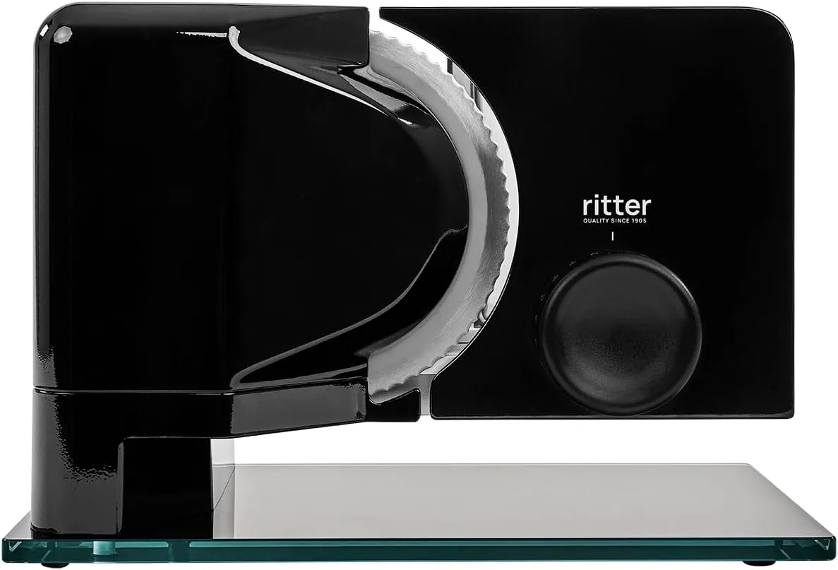 sono 2 Electric All-Slicer and Bread Slicer Made of Metal with Eco Motor, Made in Germany, Black