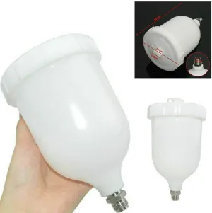 Spray Gun Cup, MACHSWON 600ml Gravity Feed Air Spray Gun Cup Pot for Paint Spray Gun Tool, Replacement Fit for GTiPro Pri Lite Gti TT GFG