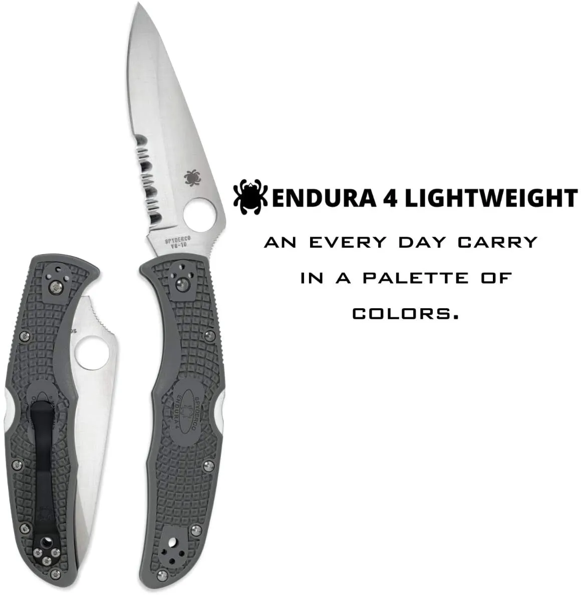 Spyderco Endura 4 FRN Foliage Green C10PSFG Folding  Partially Serrated Edge Pocket Knife