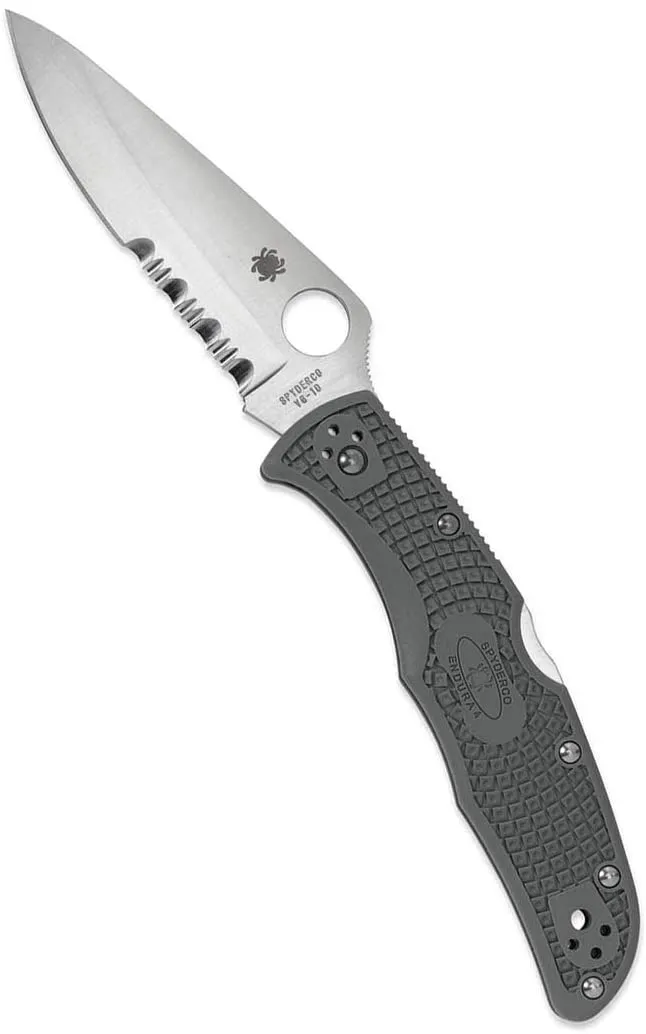 Spyderco Endura 4 FRN Foliage Green C10PSFG Folding  Partially Serrated Edge Pocket Knife