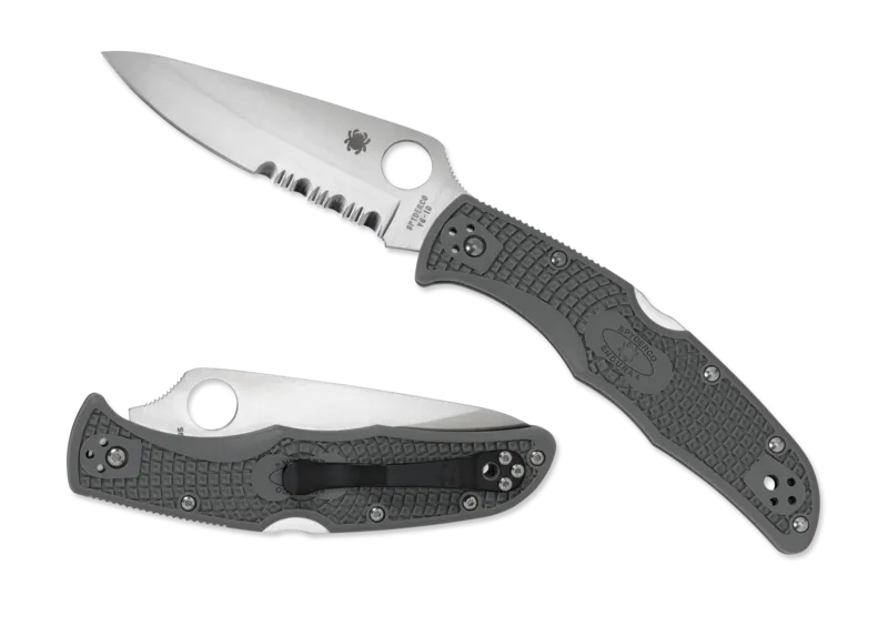 Spyderco Endura 4 FRN Foliage Green C10PSFG Folding  Partially Serrated Edge Pocket Knife