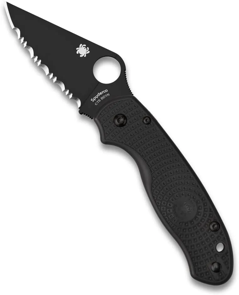 Spyderco Para 3 Lightweight Folding Utility Pocket Knife with 2.93 Inch CTS BD1N Steel Blade and FRN Handle - Everyday Carry - SpyderEdge - C223GPCMO