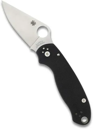 Spyderco Para 3 Signature Folding Utility Pocket Knife with 2.95" Stainless Steel Blade and G-10 Handle - Everyday Carry - PlainEdge - C223GP