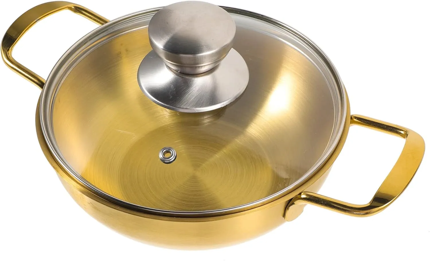 Stainless Steel Hot Pot with Cover Portable Cooking Pot for Outdoor Camping and Picnics Durable Scald Design Easy to Clean Non Stick Fry Pan