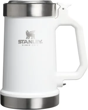 Stanley Classic Bottle Opener Beer Stein 24 oz | Flip Up Lid and Heavy Duty Handle with Built In Bottle Opener | Insulated Stainless Steel Beer Mug | BPA-Free | Hammertone Green