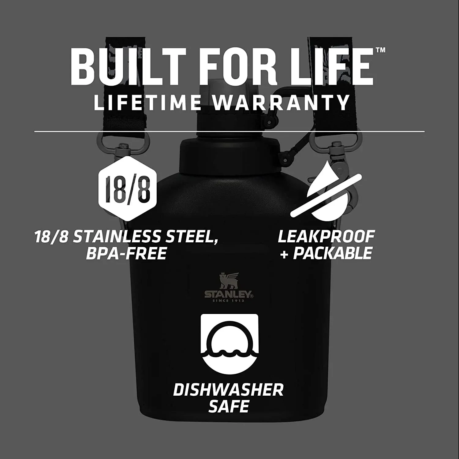 Stanley Classic Steel Canteen 1.1QT - Cream