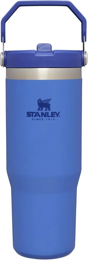 STANLEY IceFlow Stainless Steel Tumbler - Vacuum Insulated Water Bottle for Home, Office or Car Reusable Cup with Straw Leak Resistant Flip Cold for 12 Hours or Iced for 2 Days, Iris, 30OZ