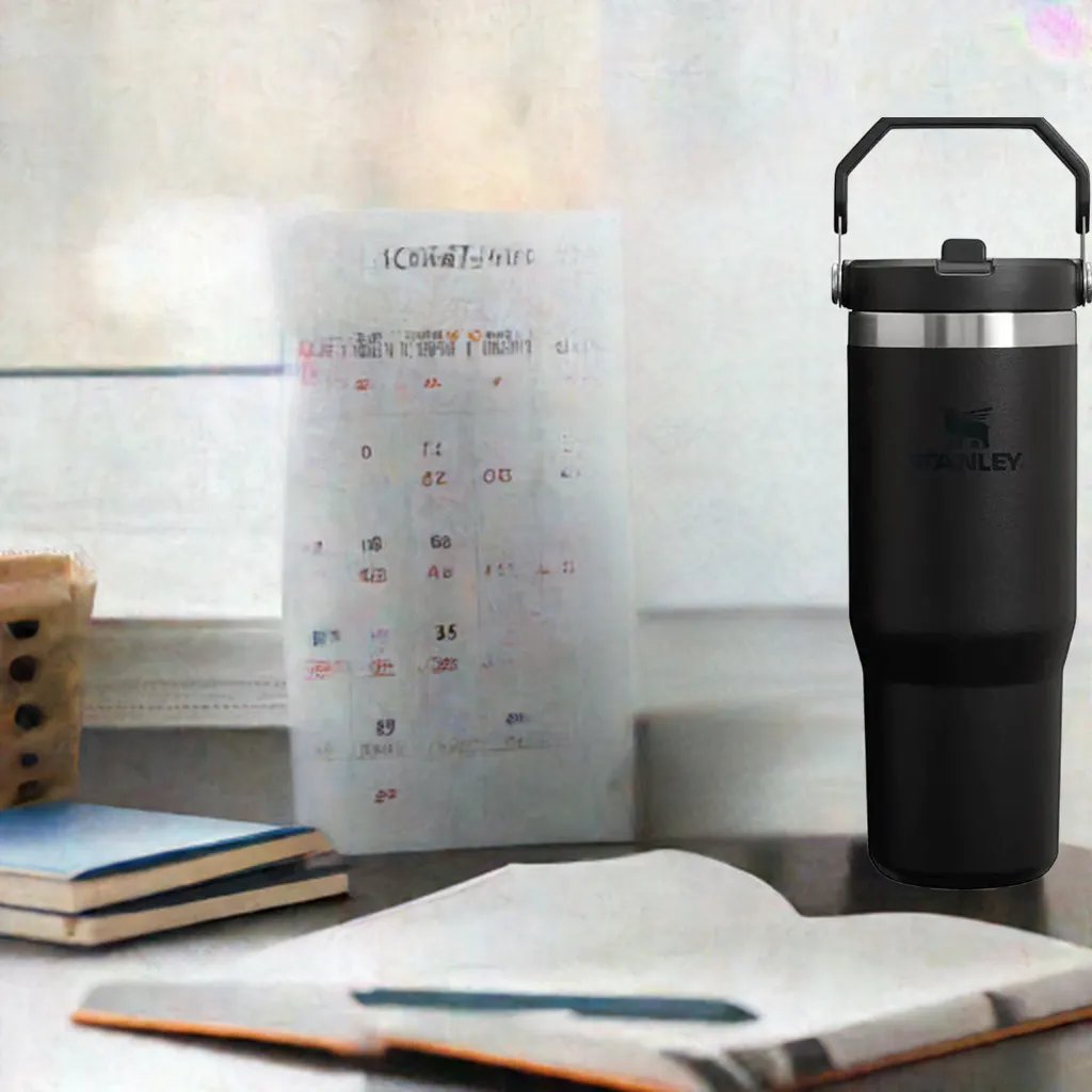 STANLEY Stainless Steel Tumbler with Straw, Vacuum Insulated Water Bottle for Home, Office or Car, Reusable Cup with Straw Leak Resistant Flip