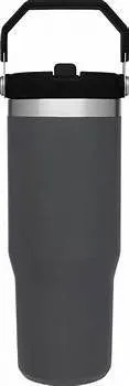 STANLEY Stainless Steel Tumbler with Straw, Vacuum Insulated Water Bottle for Home, Office or Car, Reusable Cup with Straw Leak Resistant Flip
