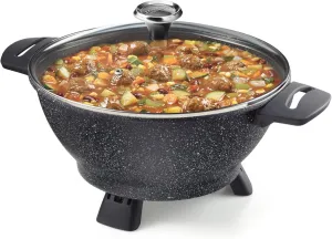 Starfrit The Rock Electric Multi Pot - 4.5L - Rock.Tec Non-Stick - Tempered Glass Lid - Variable Temperature Control